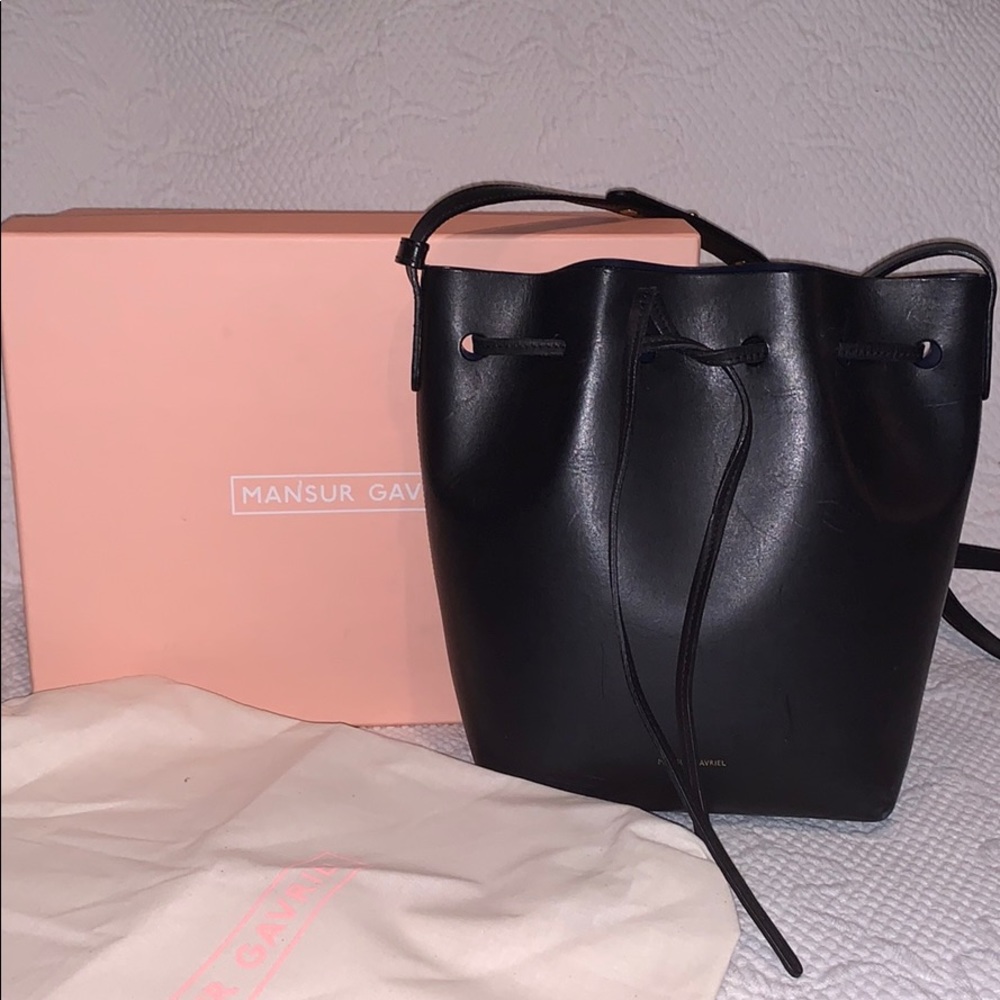 Mansur Gravriel Used with box black bucket bag